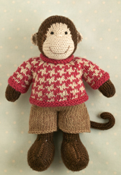 Monkey in a houndstooth sweater