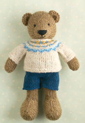 bear in a Fair Isle sweater