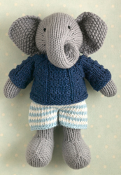 Elephant in a textured sweater