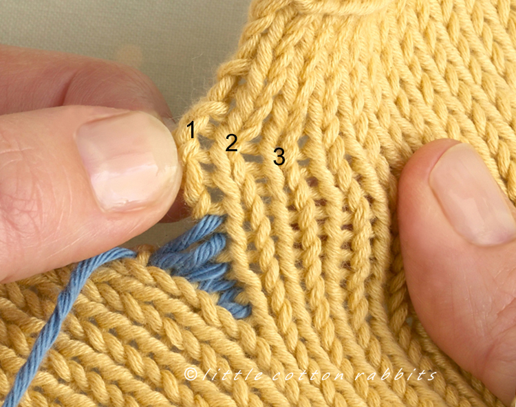 Mattress Stitch for Vertical Seams - Knit Along Club