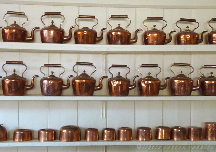 Bright copper kettles