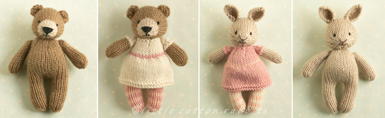 tiny knitted teddy bear pattern