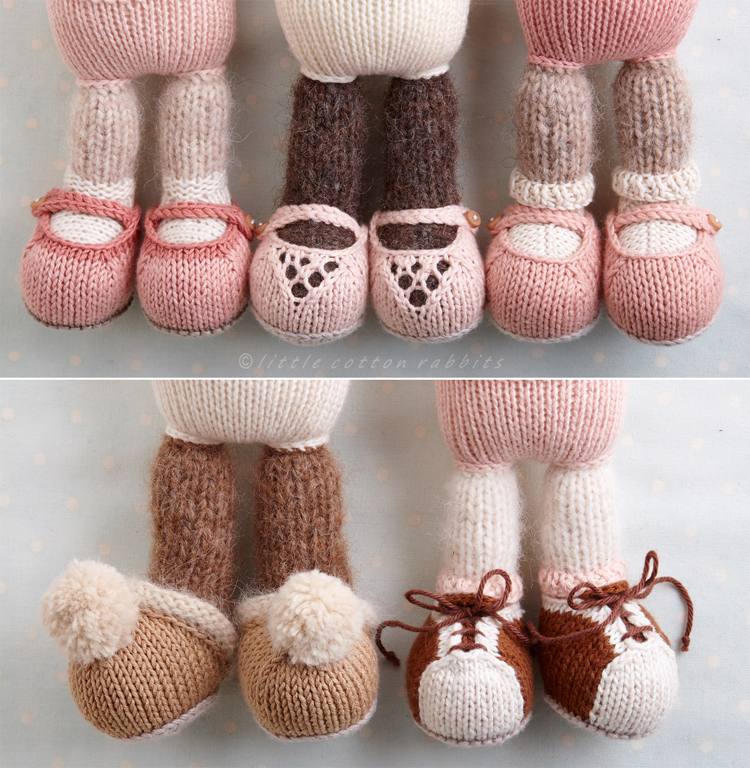 Removable shoes, new patterns - Little Cotton Rabbits